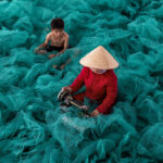 Mending fish nets