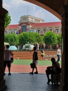 People in the square