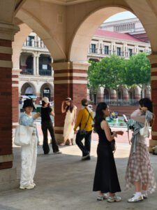 People in the square