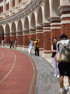 People in the square